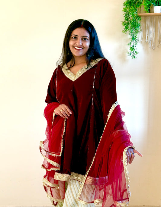 Muskan Farsi Set With Duppta