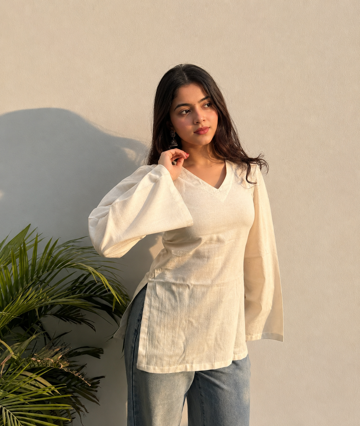 Kayra Bell Sleeves Kurti