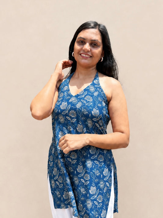 Ditvi Halter Neck Kurti