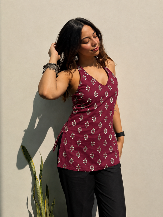 Manvi Halter Neck Kurti