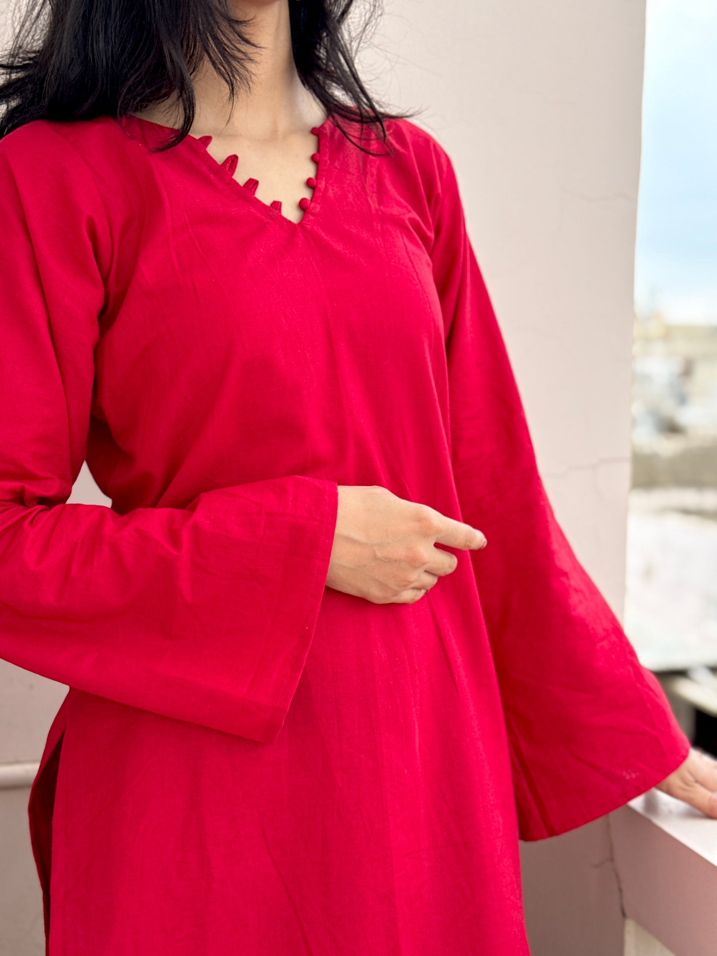 Red Farsi Salwar Set
