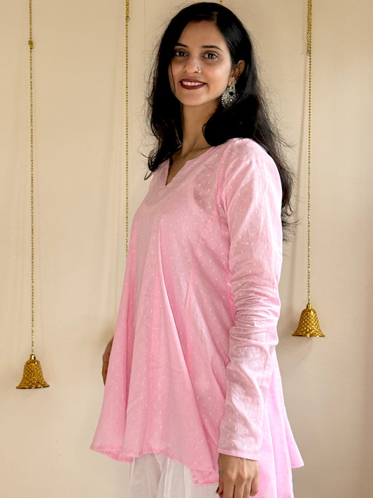 Pink farsi salwar set with lining