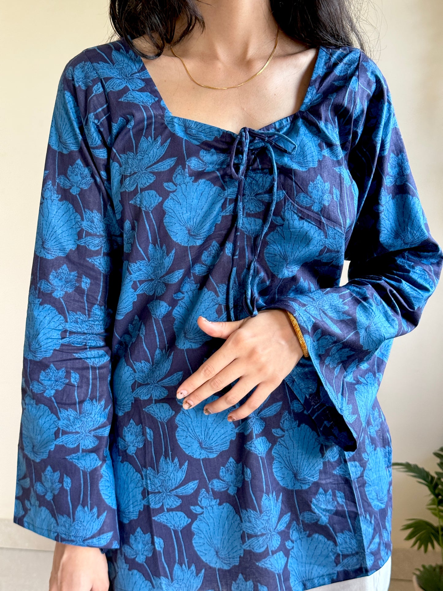 Blue Bell Sleeves Kurti