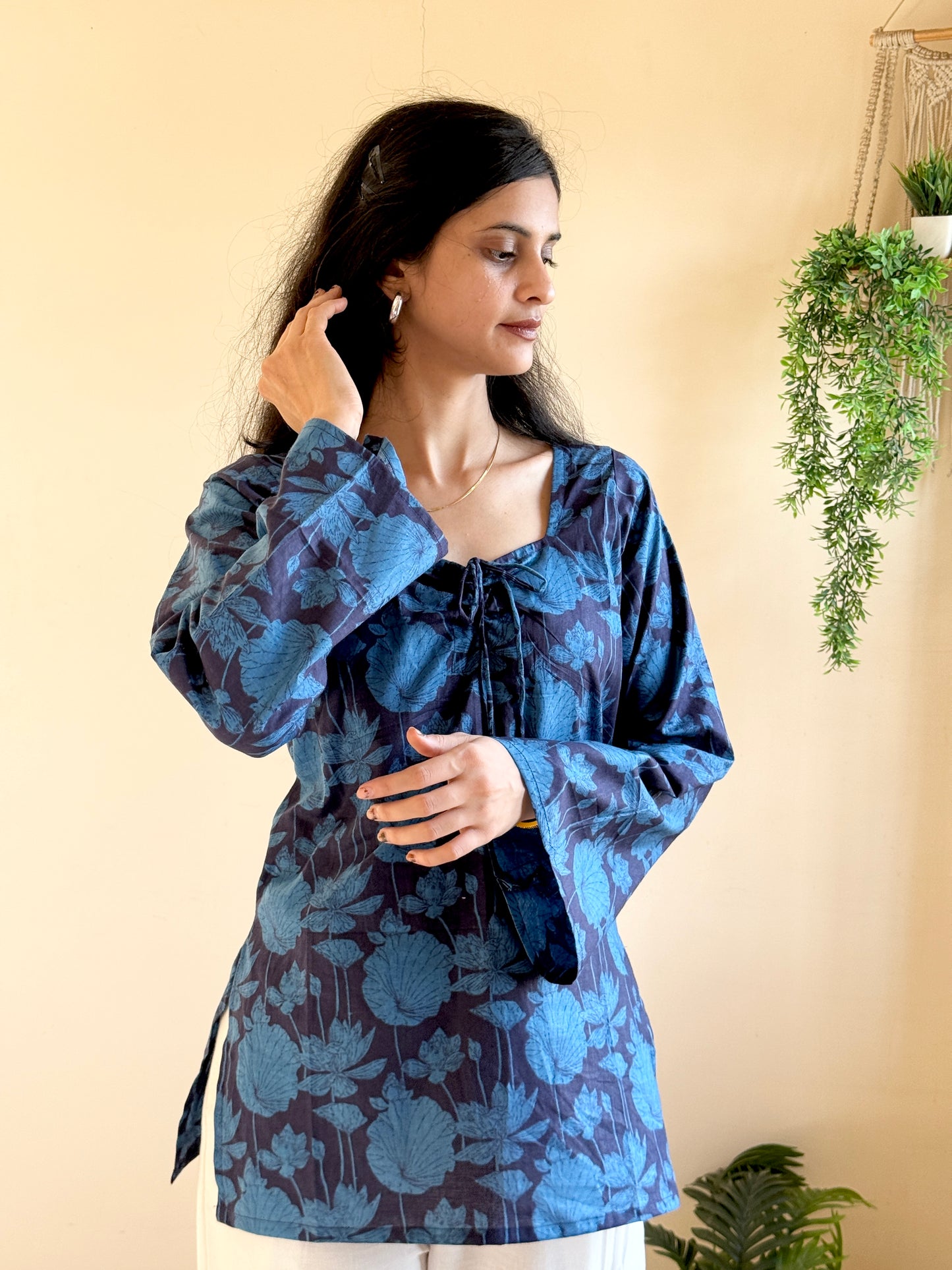 Blue Bell Sleeves Kurti