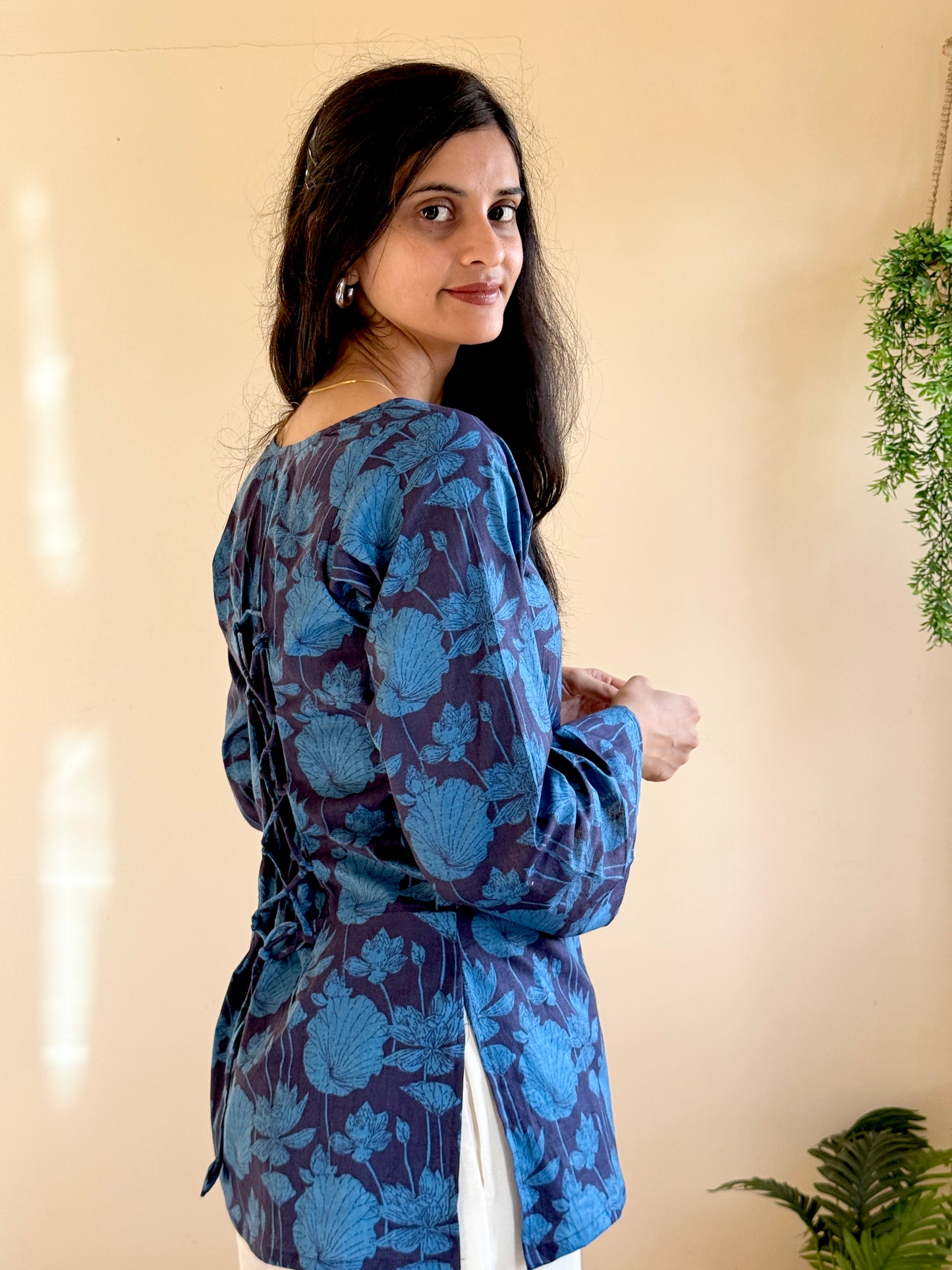 Blue Bell Sleeves Kurti