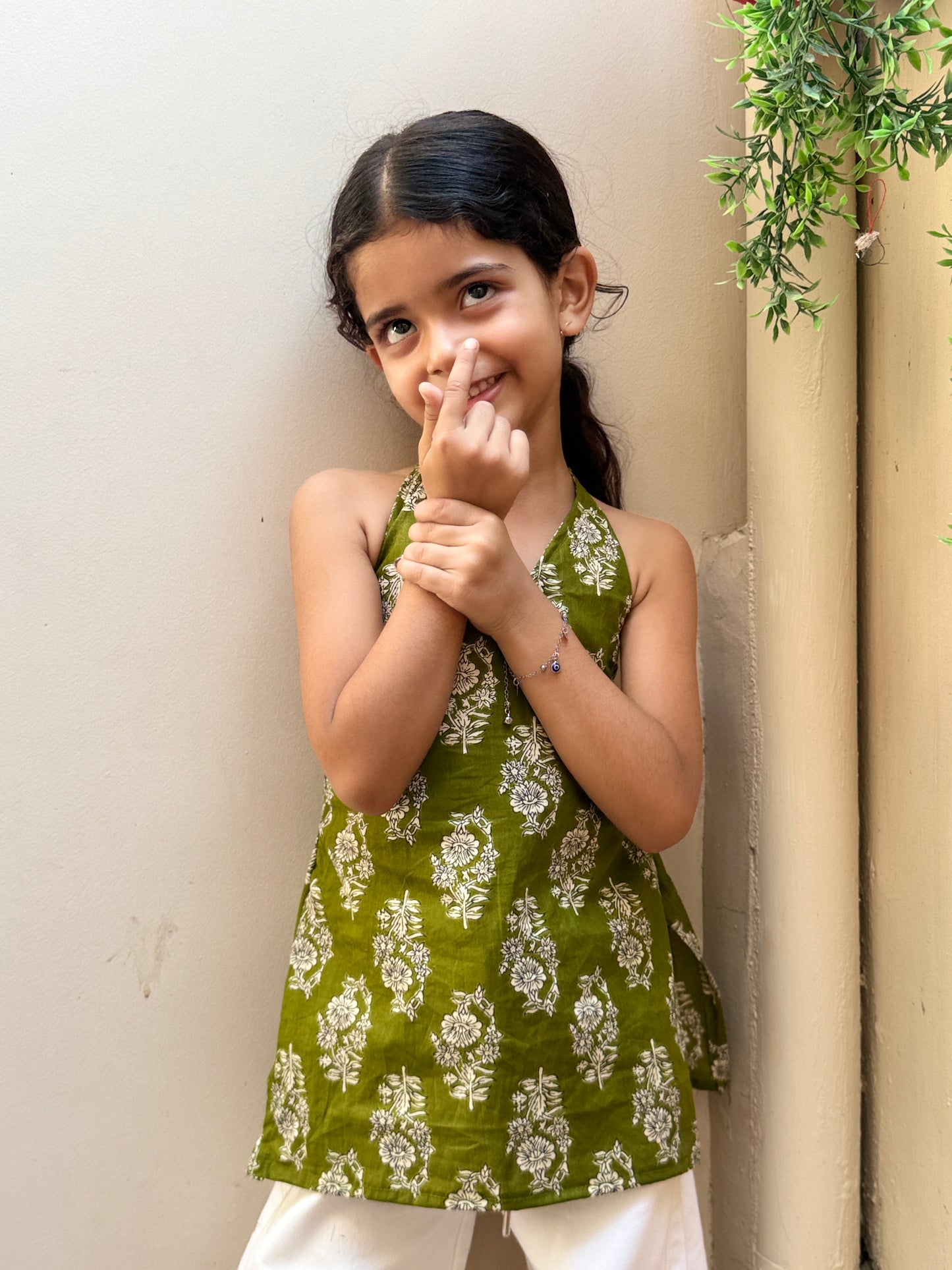 Roohi Halter Neck Kurti kids
