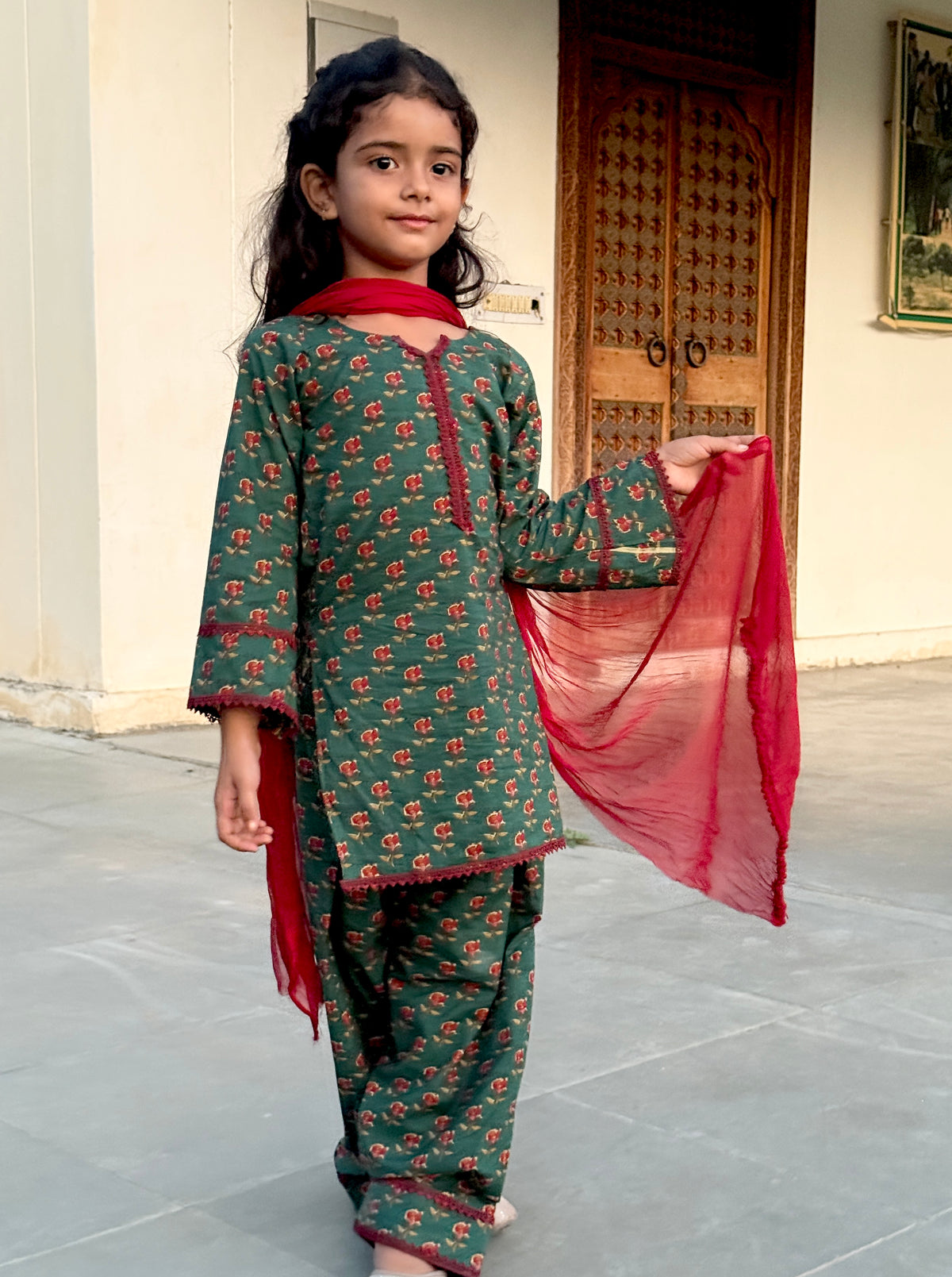 Jannat Farsi Salwar Set with Dupatta for kids