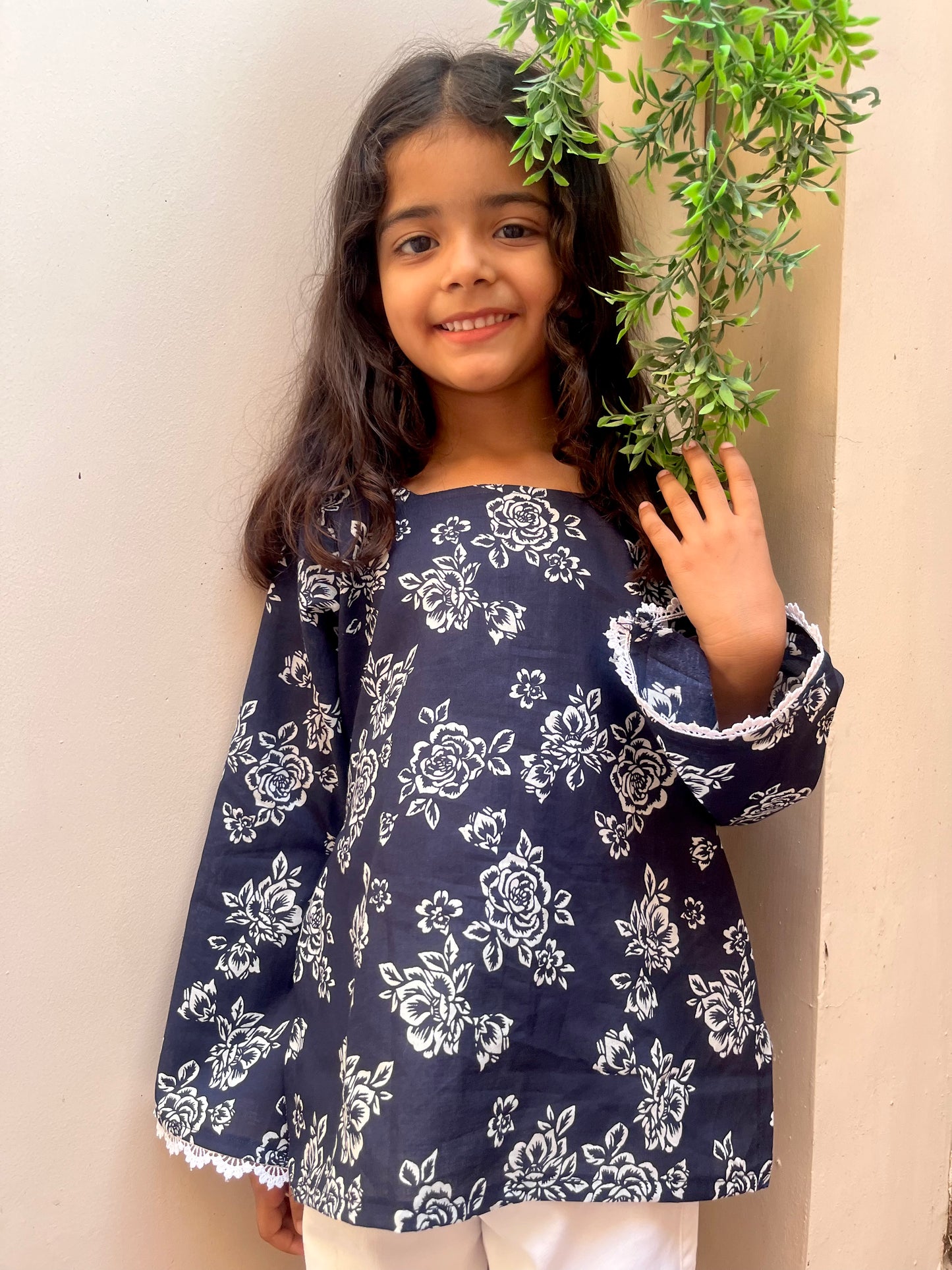 Riva Bell Sleeves Kurti Kids