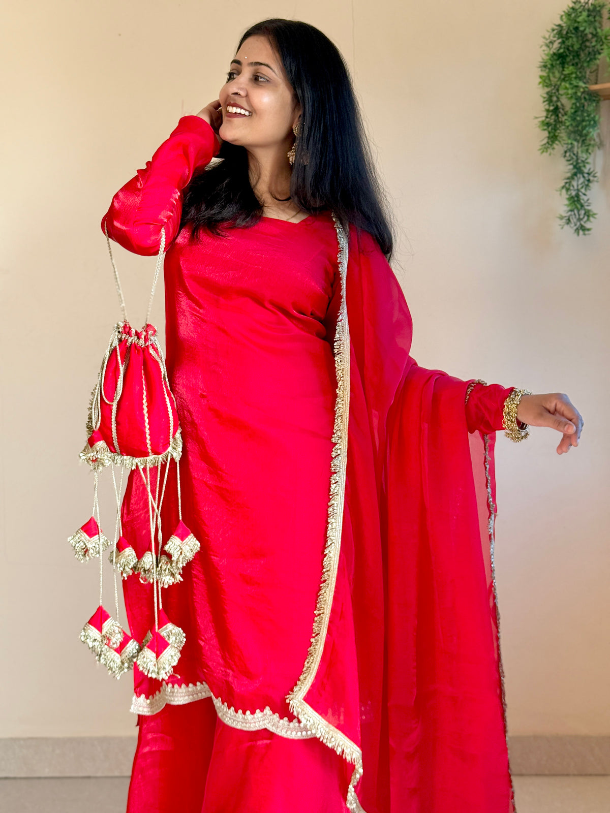 Kumkum Suit Set with potali