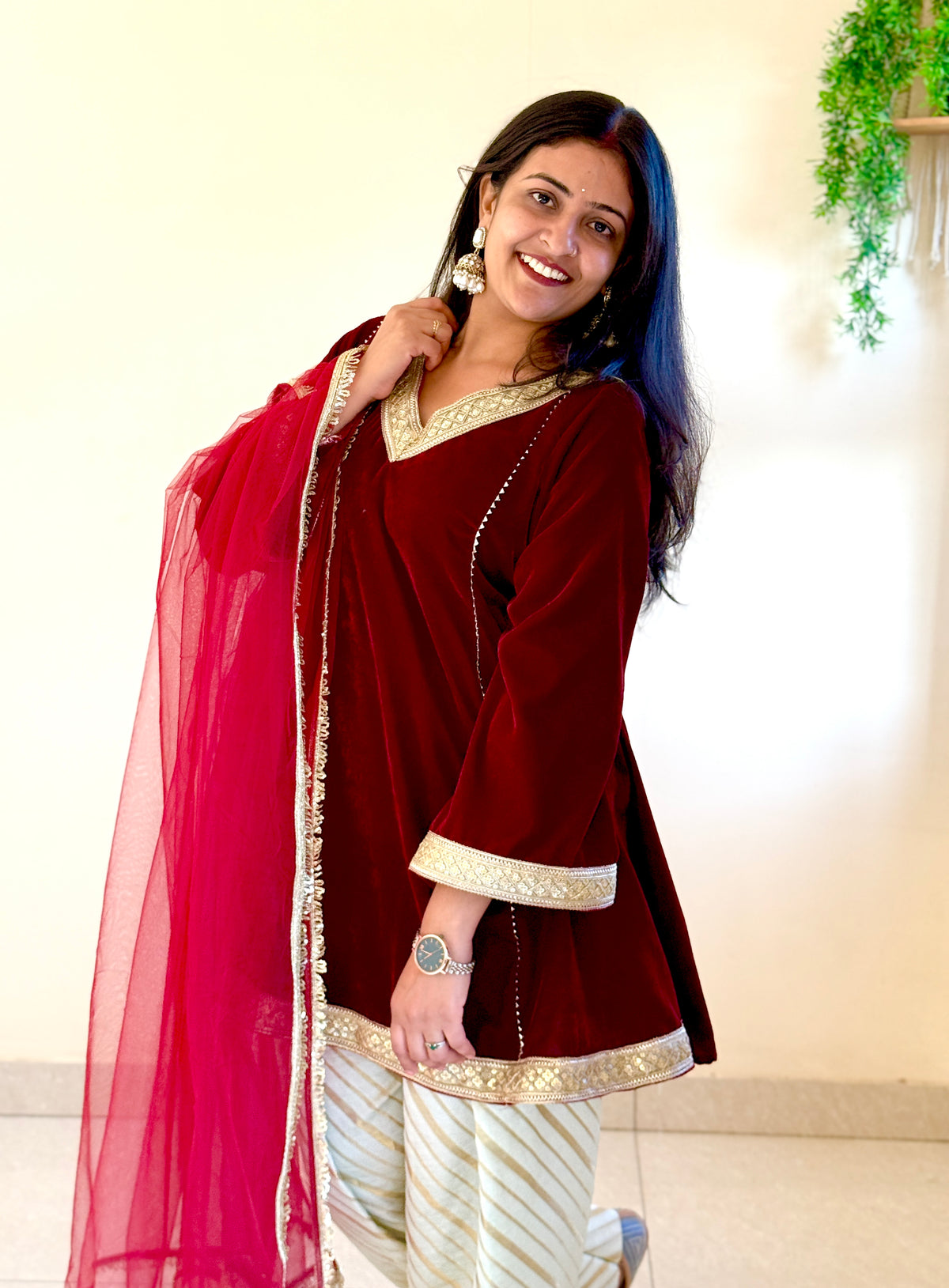 Muskan Farsi Set With Duppta